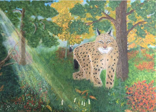 Skogens skygge, original 70x50 cm