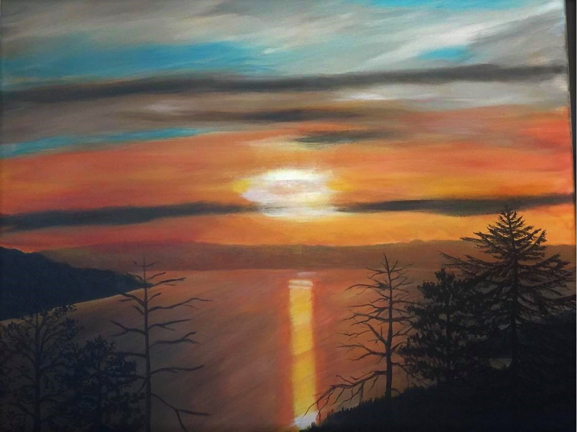 Solnedgang over Tyrifjorden